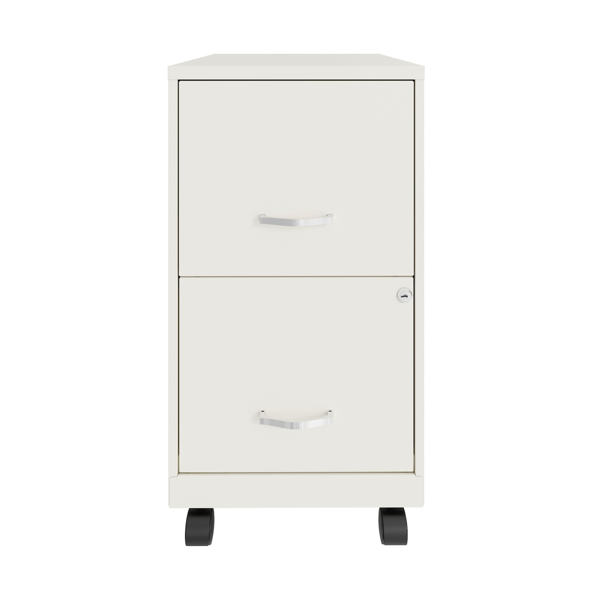 Hirsh Industries, 2 Drawer Mobile Letter Width File Cabinet, Width 14.25 in, Depth 18 in, Height 26.7 in, Model# 24406